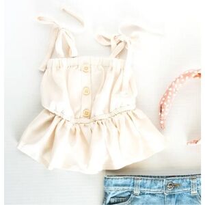 Peplum mauve pink tie top girl toddler (2T)